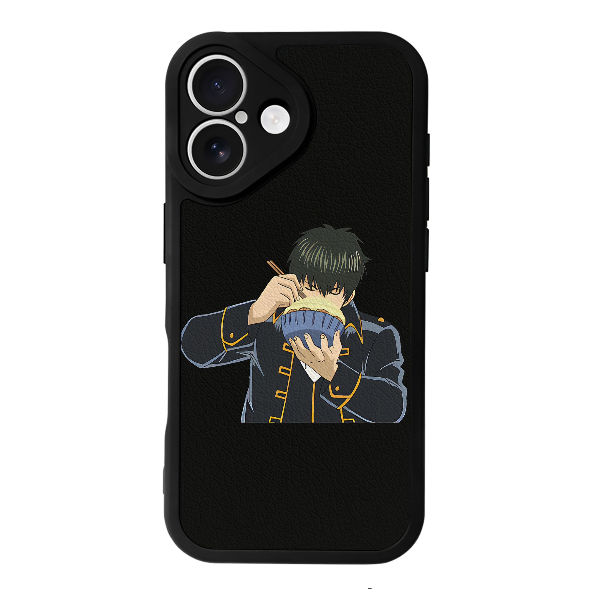 （画像用） ぎんたま 坂田銀時（さかたぎんとき） 神楽 志村新八（しむら しんぱち） GINTAMA Sakata Gintoki Kagura Shimura Shinpachi 【iPhone 16シリーズ対応】シリコンスマホケース（レザー調） 材質：シリコン